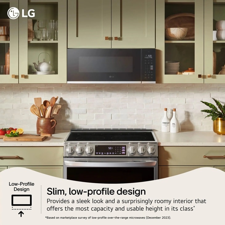 1.3 cu. ft. Smart Low Profile Over-the-Range Microwave Oven