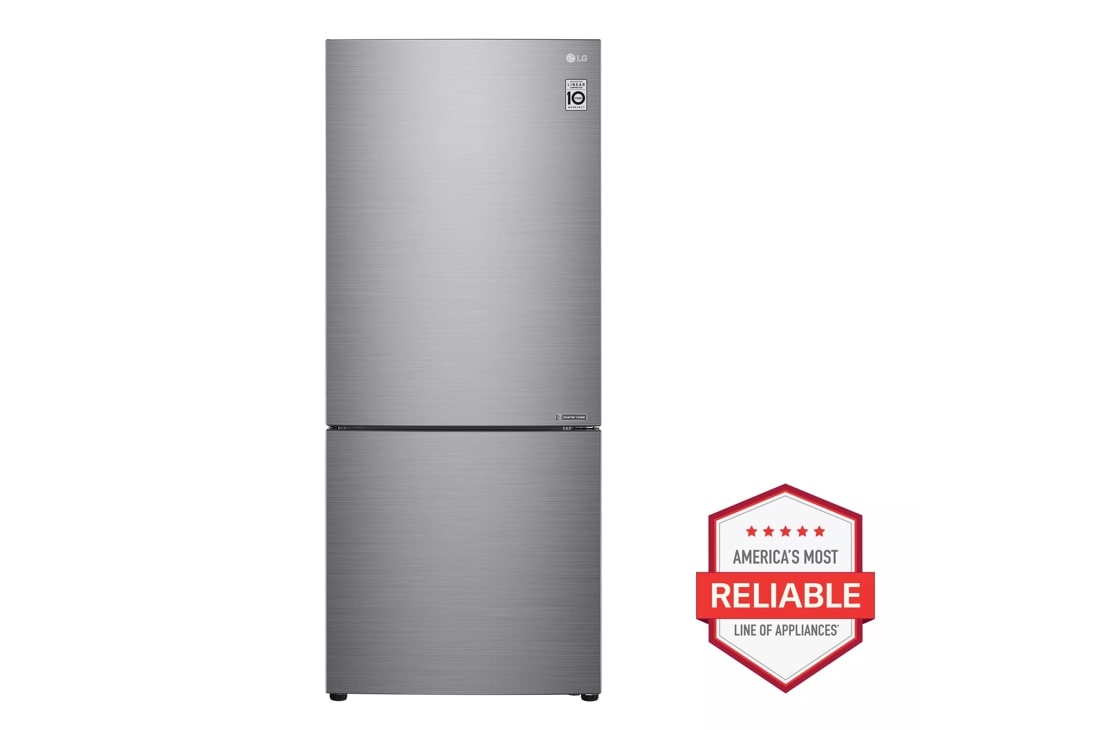 LG LBNC15231V 15 cu. ft. bottom freezer refrigerator front view