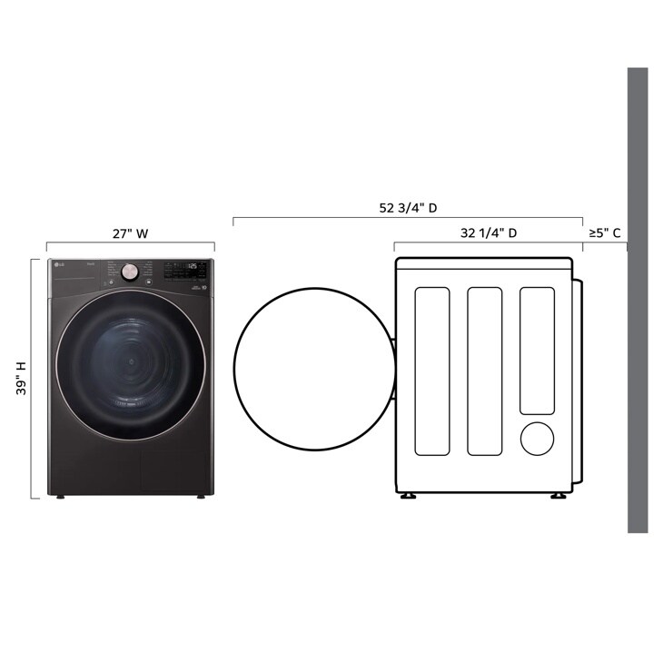 7.8 cu. ft. Mega Capacity Smart Front Load Dryer with Dual Inverter HeatPump™ Technology and Inverter Direct Drive Motor System