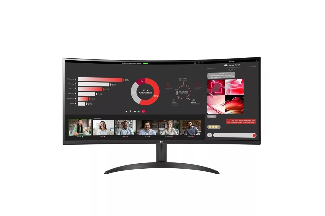 LG 34'' Curved UltraWide QHD HDR FreeSync Premium Monitor with 160Hz  Refresh Rate