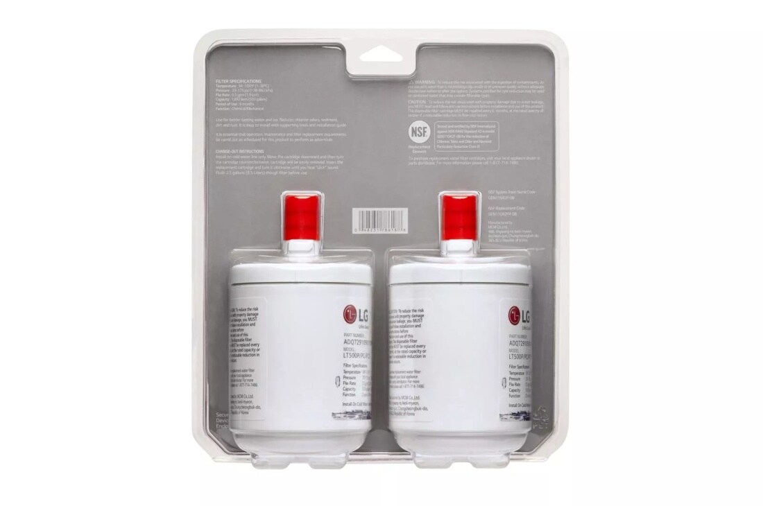 6 month / 200 Gallon Capacity Replacement Refrigerator Water Filter (2 pack)