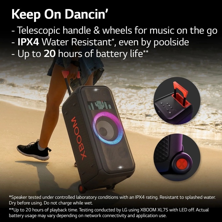 XL7S LG XBOOM Portable Bluetooth Tower Speaker| LG USA