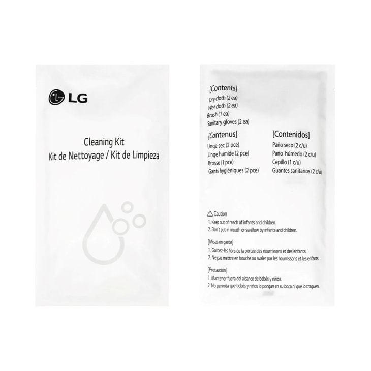 LG
Cleaning Kit
Kit de Nettoyage/Kit de Limpieza
contents
Dry cloth
Wet clothBrush
Sanitary gloves