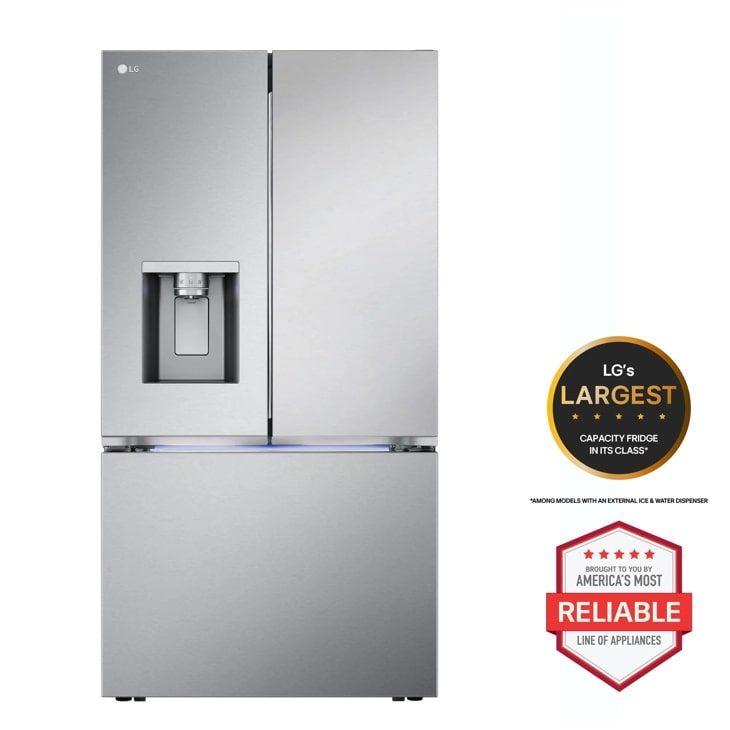 LG's largest capacity fridge in its class* 
*Among models with an external ice & Water Dispenser
Brought to you by America's most Reliable line of appliances.