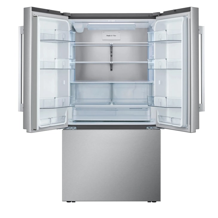 LG LRFLC2726S French Door Refrigerator - Open Interior with Shelves and Fresh Air Filter
