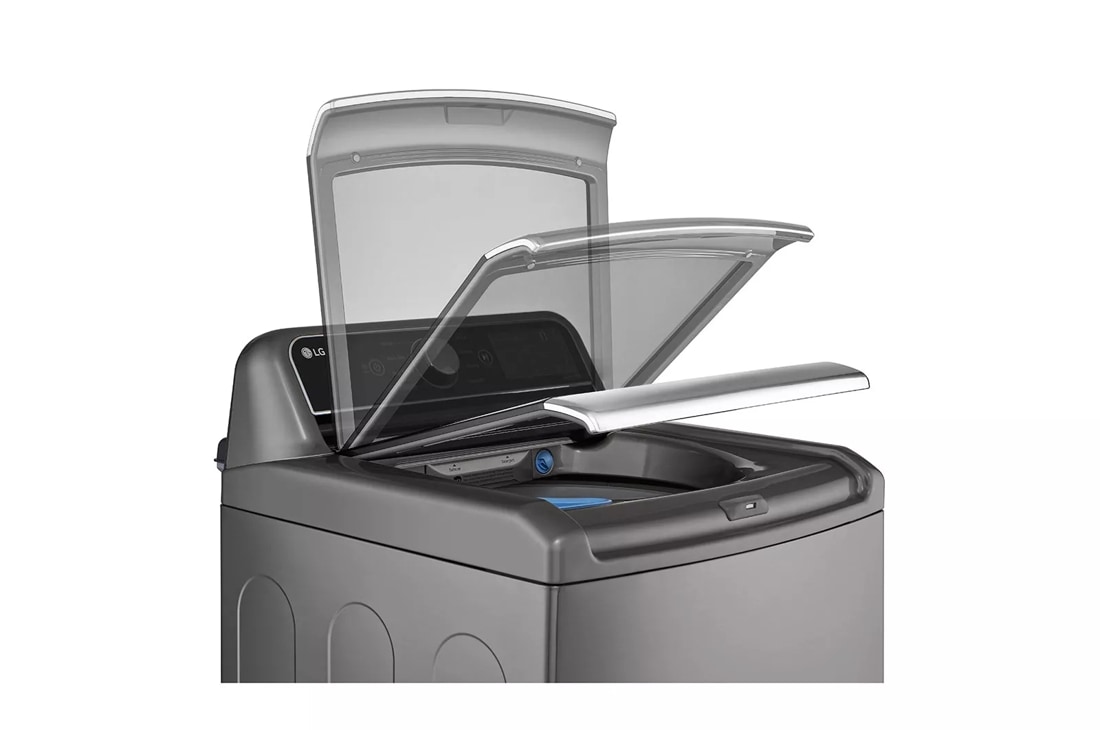 WT7405CW by LG - 5.3 cu.ft. Mega Capacity Smart wi-fi Enabled Top Load  Washer with 4-Way™ Agitator & TurboWash3D™ Technology