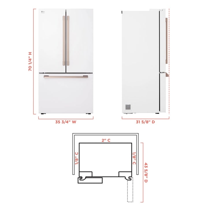 LG STUDIO 27 cu. ft. Smart Counter-Depth MAX™ French Door Refrigerator
