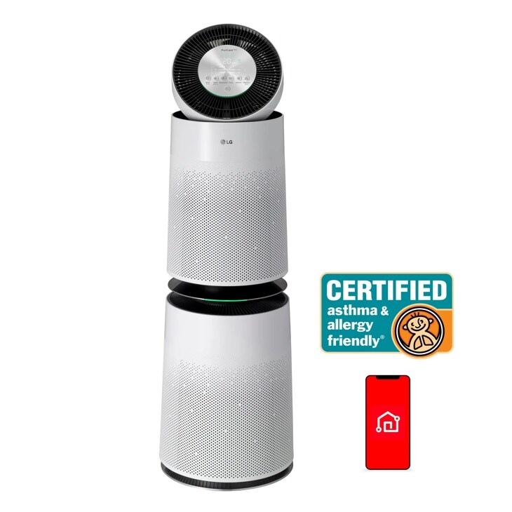 LG AS560DWR0 Air Purifier with Certified asthma and allergy friendly badge and smart home connectivity - Front View