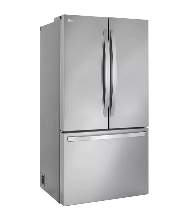32 cu. ft. standard depth max french door refrigerator left side angle view