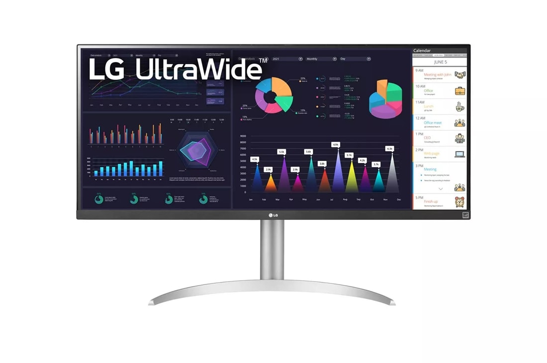 LG UltraWide 34WP65G-B 34 2560 x 1080 UW-Full HD IPS 1ms MBR 75Hz FreeSync  HDR10 HDMI DisplayPort USB Type-C, VESA, Tilt, Height Adjust Monitor 