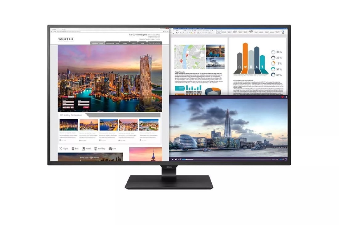 LG Moniteur LG 43'' 4K DisplayPort 2XHDMI IPS 5MS - Ecran 43