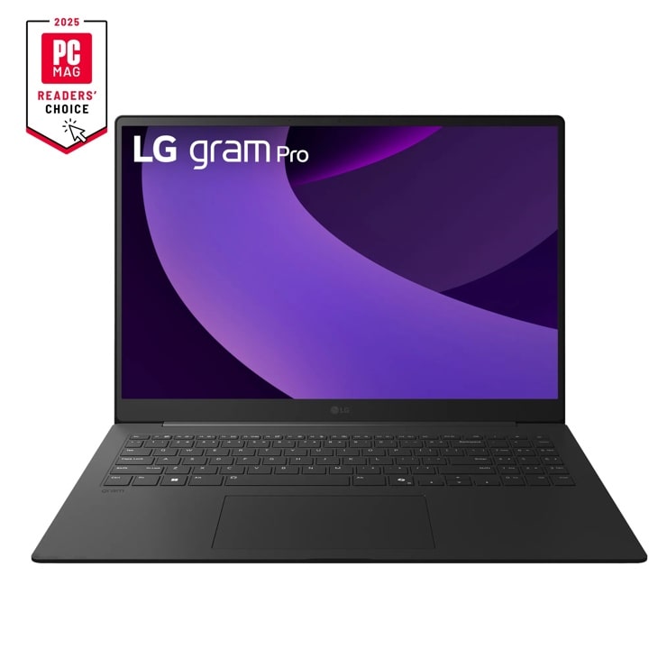 LG gram Pro 16 Inch, Thin and Lightweight Laptop, Windows 11 Home, Intel® Evo™ Edition - Intel® Core™ Ultra 7, 16GB RAM, 2TB (2x1TB) SSD, RTX 5050, Black 16Z90TR-E.ADB7U1
