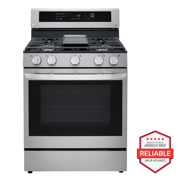 5.8 cu ft. Smart Wi-Fi Enabled True Convection InstaView® Gas Range with Air Fry