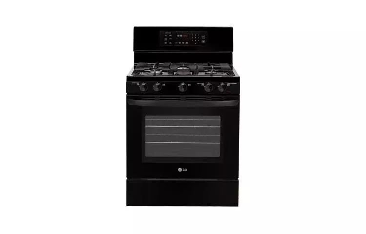 5.4 cu. ft. Capacity Gas Single Oven Range with Oval Burner and Griddle with Essex cabinets in White