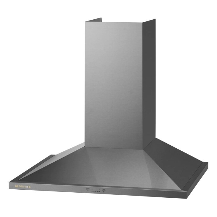 LG HCEU3639X Wall Mount Range Hood in Stainless Steel Finish - Side Angle