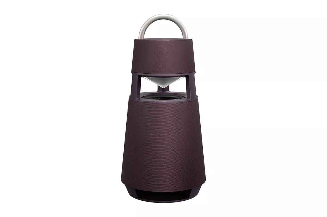 XBOOM 360 Omnidirectional Sound Portable Wireless Bluetooth Speaker with Mood Lighting - Burgundy