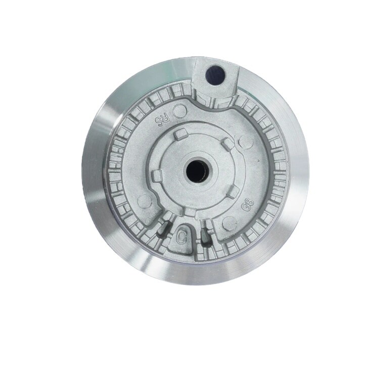 MBE62423801 stove burner base with circular metal design showing central gas opening and flame ports