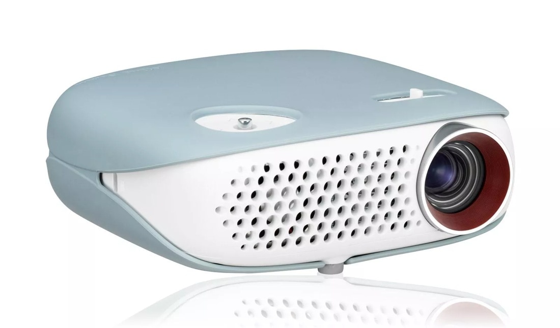 Compact Pebble Design Smart Minibeam Projector