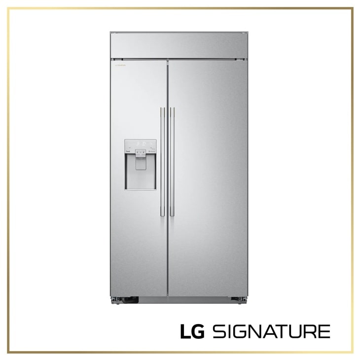 LG SIGNATURE 42-in Wide 25.6 Cu. Ft. Side-by-Side Built-In Smart Refrigerator with Pro-Style Design