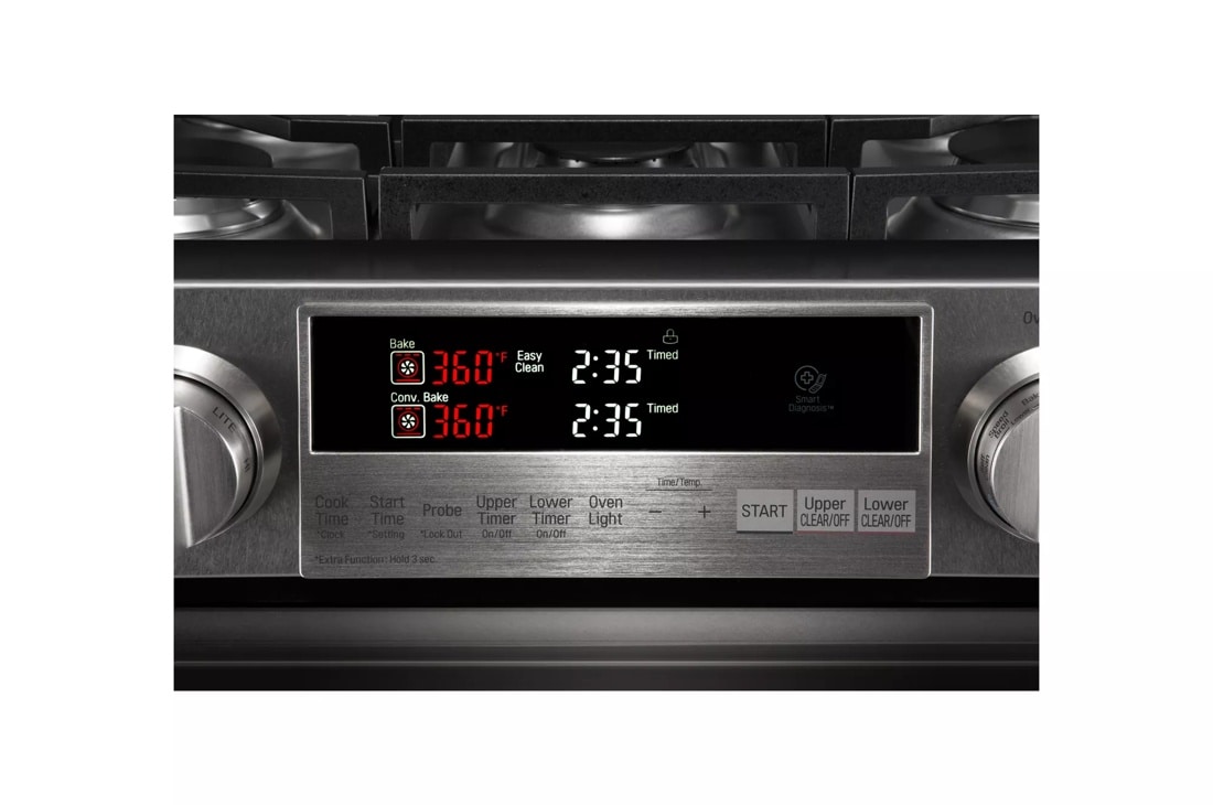 LG SIGNATURE 6.9 cu.ft. Smart wi-fi Enabled Gas Double Oven Slide-In Range with ProBake Convection®