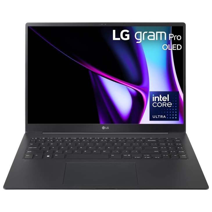 LG 16Z90SP-A.ADB9U1 16 Laptop – Front View with Intel Core Ultra Badge