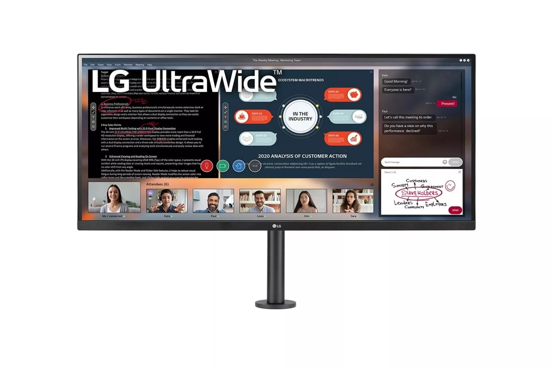 LG Monitor 34 pulgadas 34BN780-B IPS QHD UltraWide (3440×1440) con