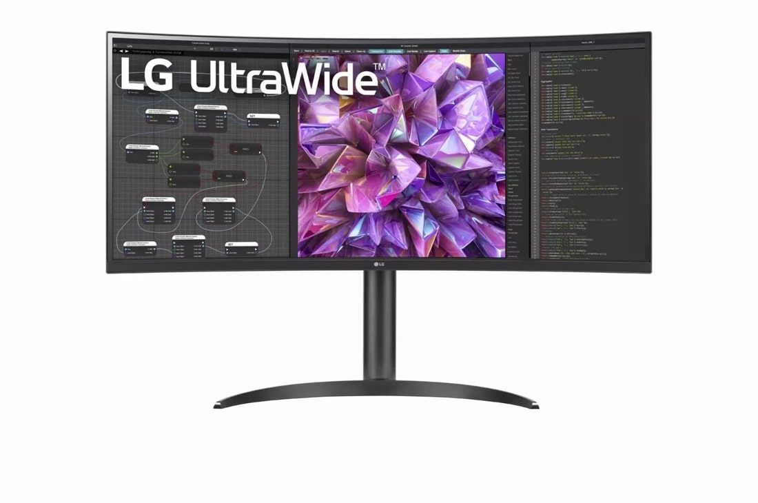 34" Curved UltraWide™ QHD IPS HDR 10 Built-in KVM Monitor with USB Type-C™ & LAN (RJ-45)