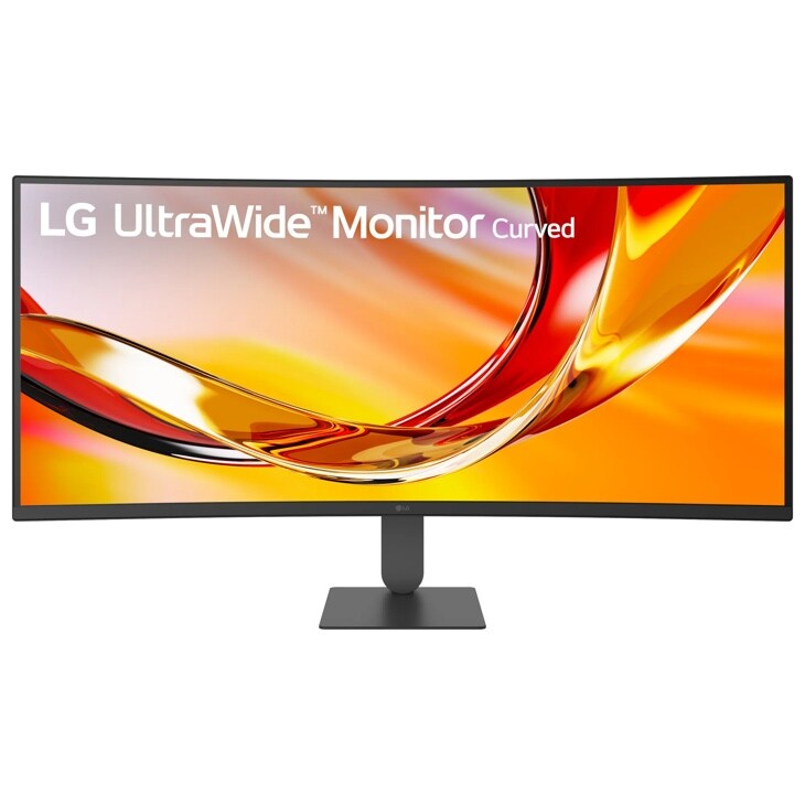 LG 34U620B-B 34-Inch Curved UltraWide Monitor with adjustable stand - Front View