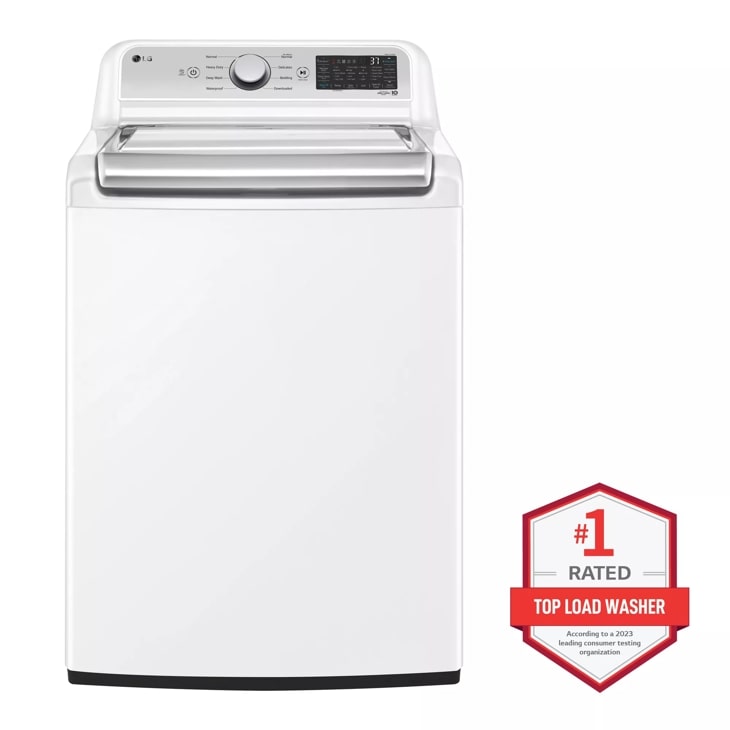 LG LG 5.3 Cu.Ft. Mega Capacity Smart Wi-Fi Enabled Top Load Washer with 4-Way Agitator & TurboWash3D Technology - White