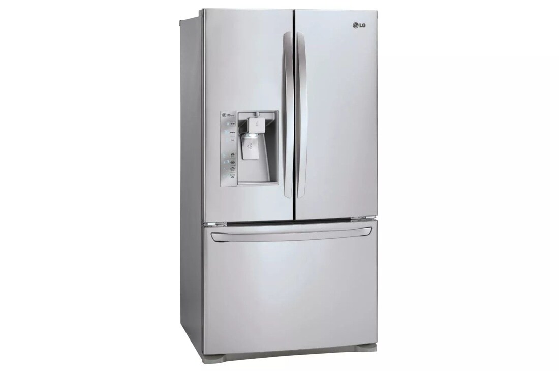 24 cu. ft. french door counter-depth refrigerator left side angle view