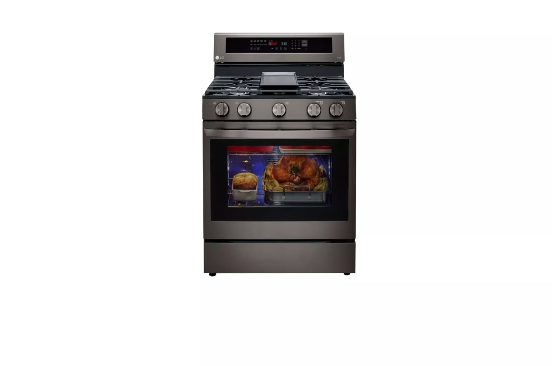 LG LRGL5825F 30 Inch PrintProof Stainless Steel Gas Freestanding Range