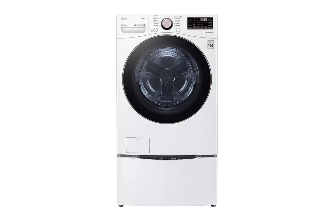 Lg 4.5 cuft front load washer and 7.4 shop cuft electric dryer with wifi capability with optional pedestals