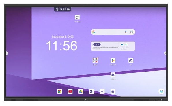 TR3DQ CreateBoard Front Facing with Home Screen