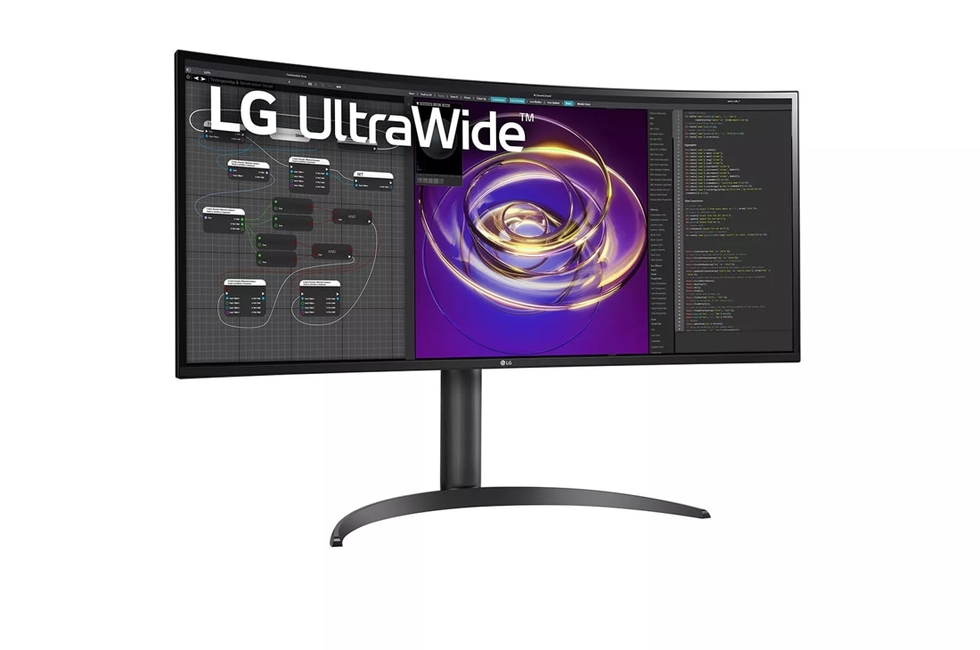 LG Ultrawide 38WP85C-W 37.5 UW-QHD+ Curved Screen LCD Monitor, 21:9,  Silver, White 