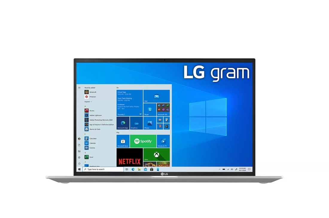 16” Silver 16:10 WQXGA gram Laptop with Windows 10 Pro, 16GB RAM