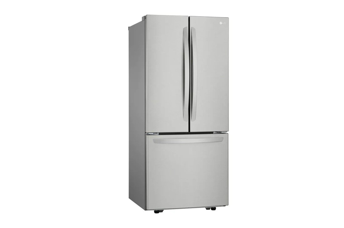 22 cu. ft. french door refrigerator left side angle view