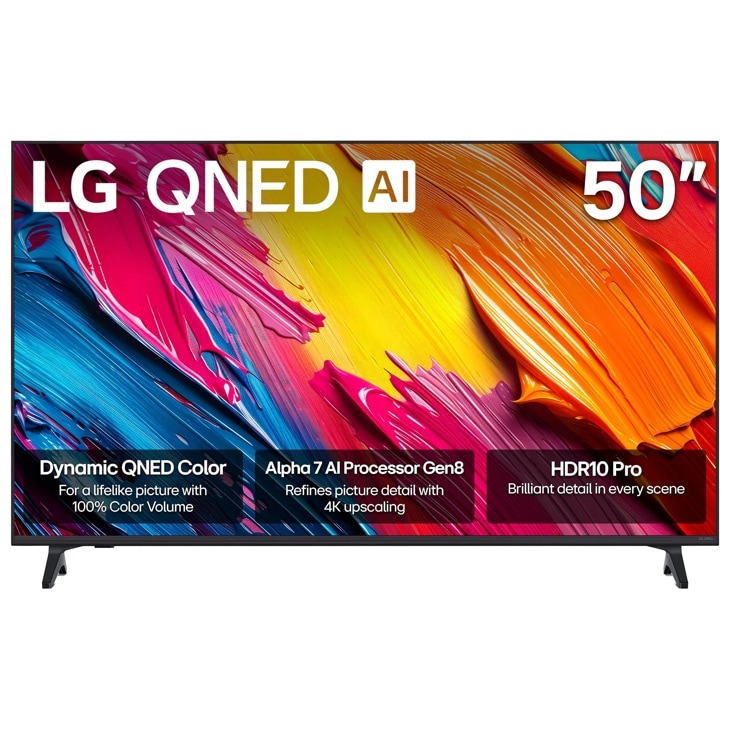 50 Inch LG QNED70A QNED TV 50QNED70AUA - Front View