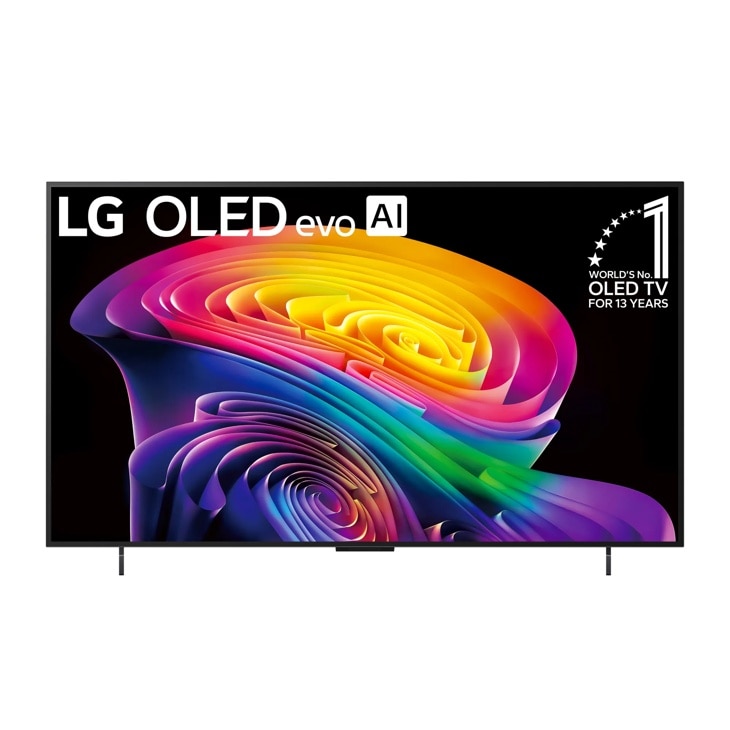 42-inch LG OLED42C6PUA 4K OLED evo AI TV with Worlds No. 1 OLED TV for 13 Years badge Front View