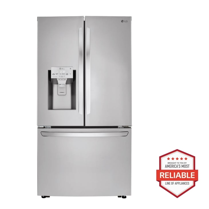 LG Smart French Door Counter-Depth Refrigerator, Stainless Steel, 24 cu. ft. | Fridge.com