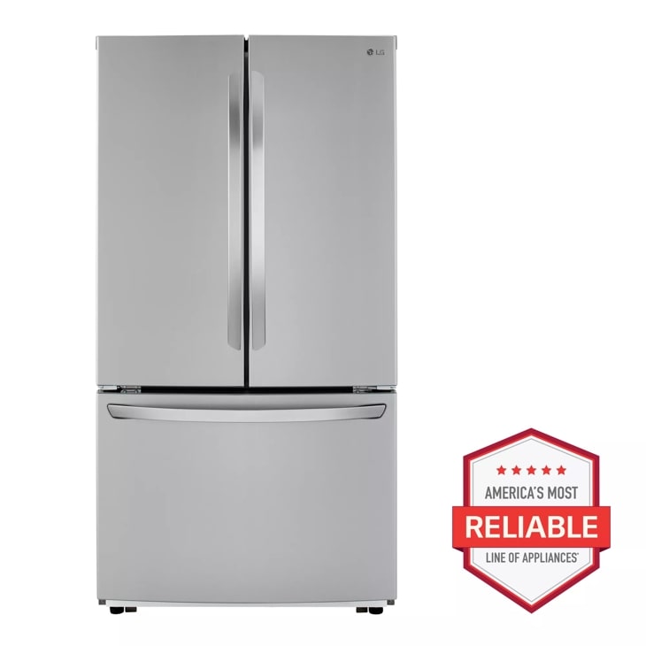 LG LFCC22426S 23 cu. ft. french door counter-depth refrigerator front view