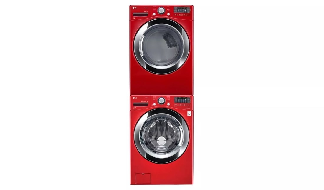 Lg tromm washer and deals dryer red