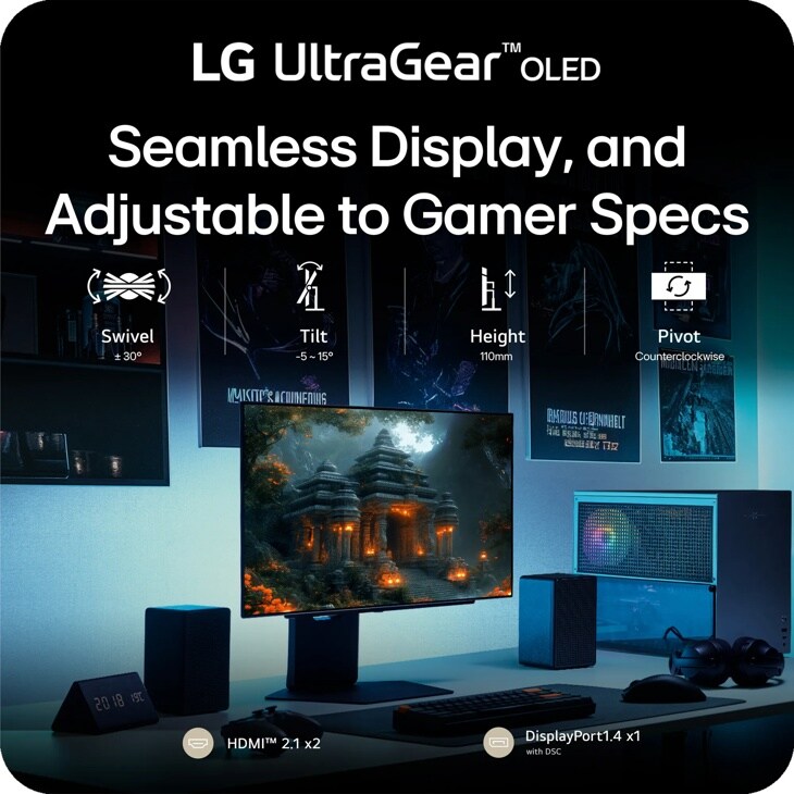 27 Inch UltraGear™ OLED Gaming Monitor - 27GX700A-B + Reviews | LG USA