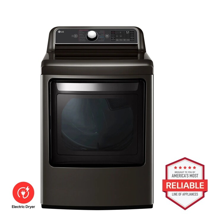 LG DLEX7900BE Electric Dryer Brought to You by Americas Most Reliable Line of Appliances - Front View