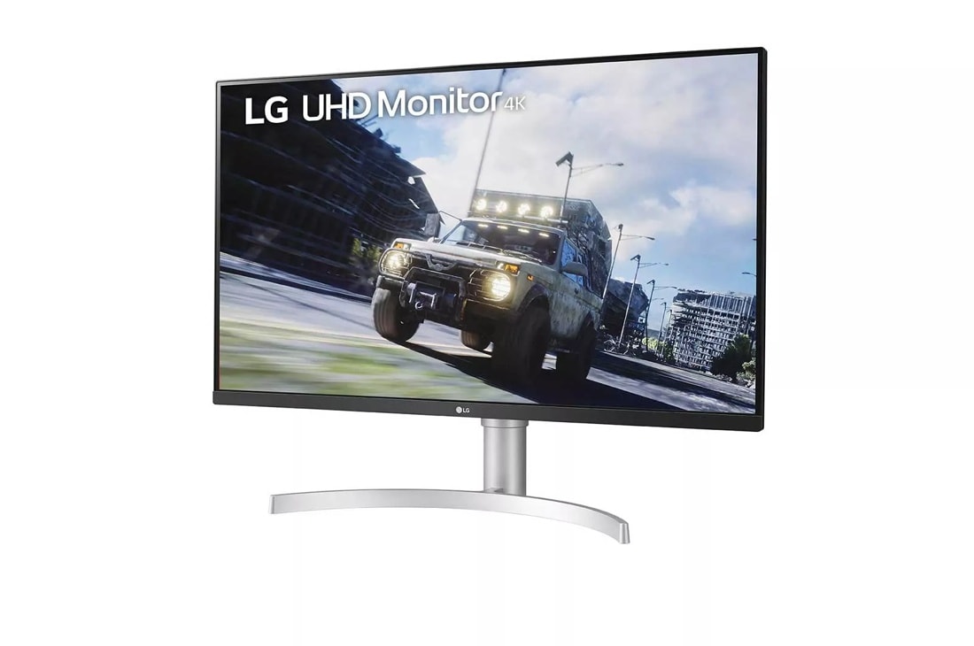 LG 32UN550-W 31.5型の4K外部モニター 32