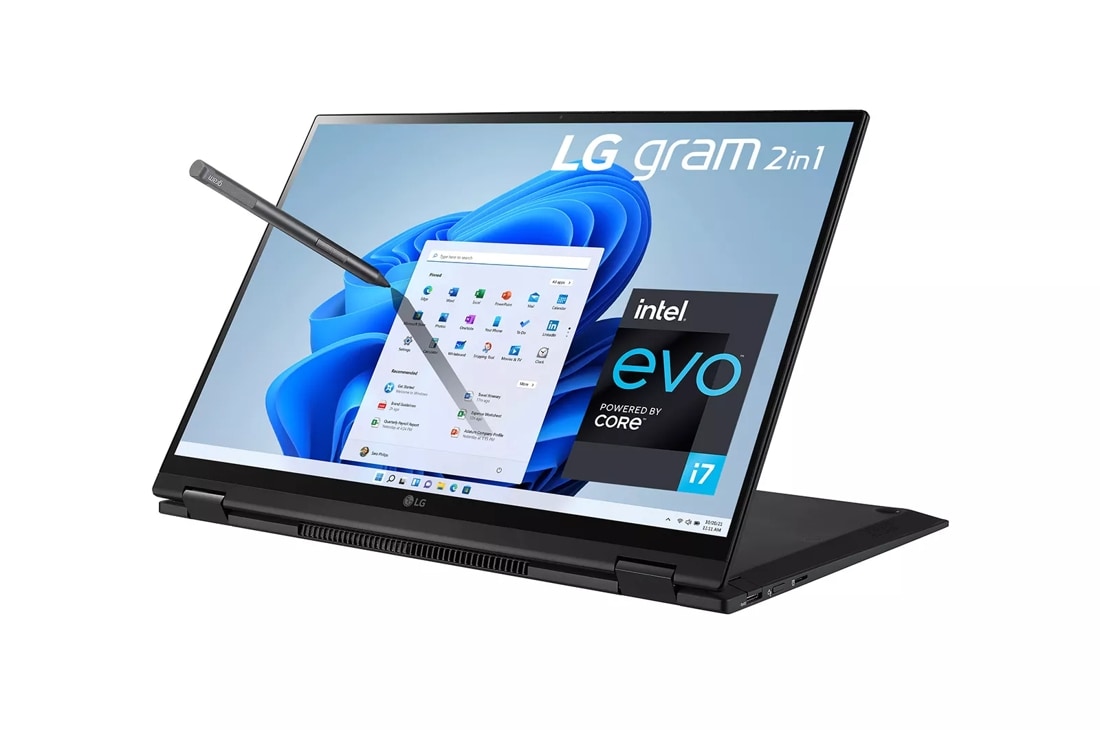 LG gram 16'' 2-in-1 Ultra-Lightweight Laptop with Intel® Evo 11th Gen Intel® Core™ i7 Processor and Iris® Xe Graphics