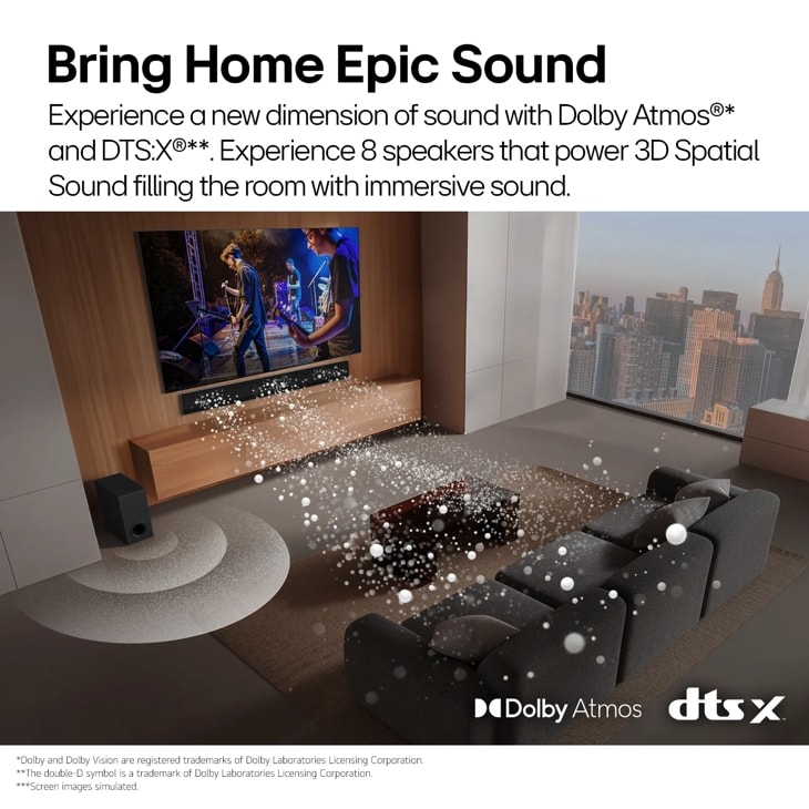 SG10TY LG Soundbar for TV 3.1 Channel | Dolby Atmos Soundbar | LG USA