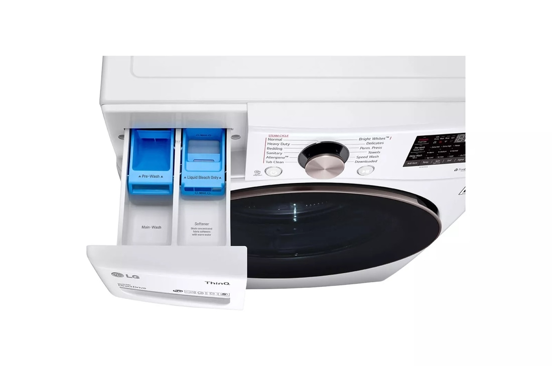 LG WM8100HVA 29 Inch Front Load Smart Washer with 5.2 Cu. Ft. Capacity,  Dial-A-Cycle™, SenseClean™, LoDecibel™ Operation, SMARTTHINQ®,  SmartDiagnosis™, 14 Wash Cycles, Steam, Sanitize, Speed Wash, Allergiene™,  and ENERGY STAR®: Graphite Steel