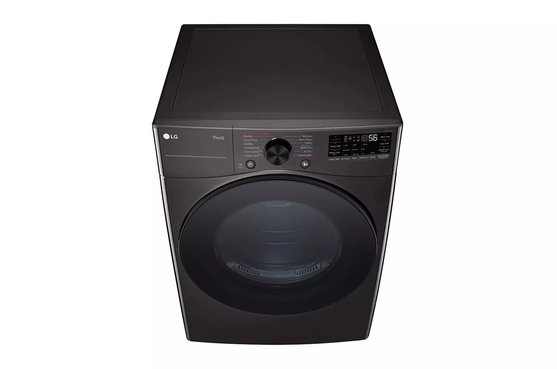 LG 7.4 Cu. ft. Ultra Large Capacity Smart Front Load GAS Dryer with Sensor Dry & Steam Technology - Black