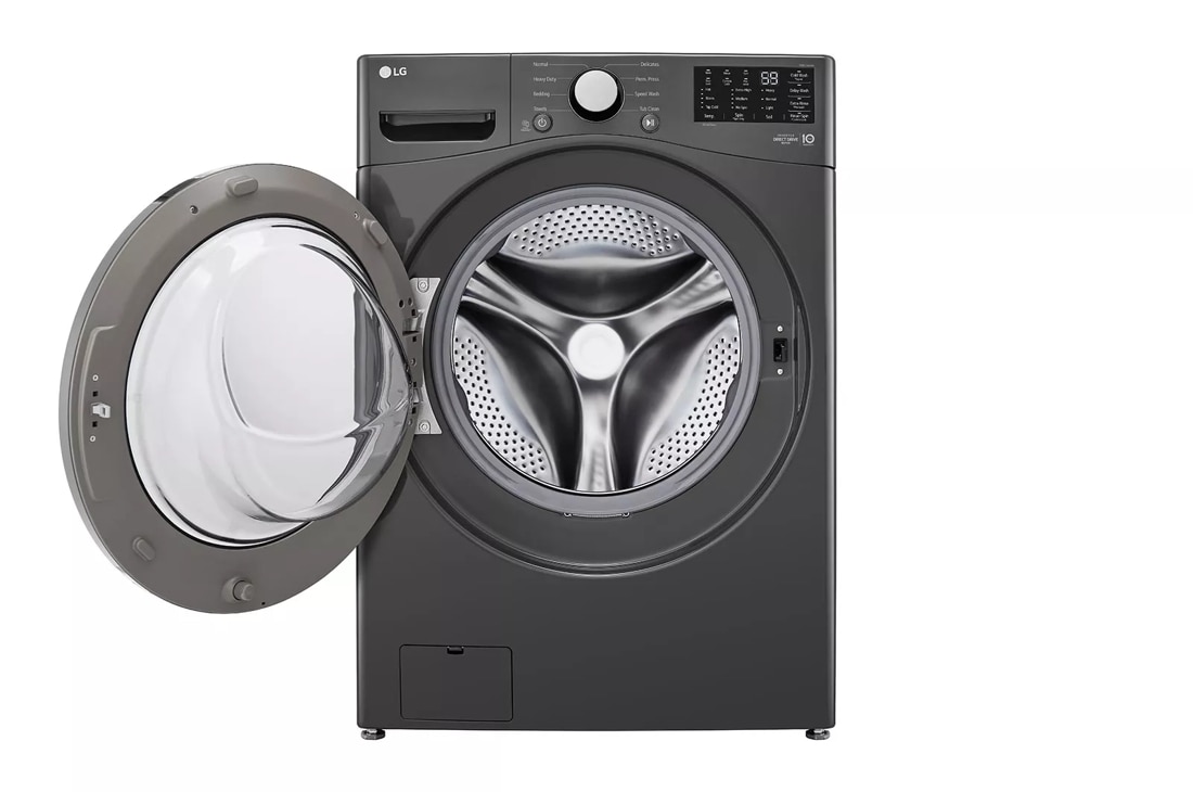 LG 5.0 cu. ft. Stackable Front Load Washer in Middle Black with 6 Motion  Cleaning Technology WM3470CM - The Home Depot