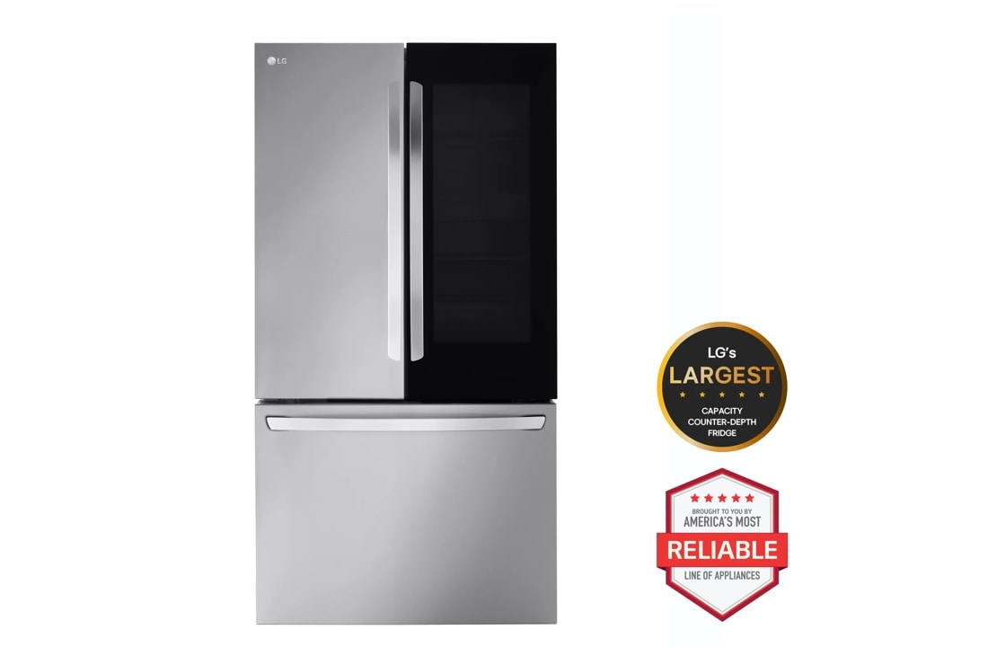 LG's largest capacity fridge in its class* 
*Among models with an external ice & Water Dispenser
Brought to you by America's most Reliable line of appliances.